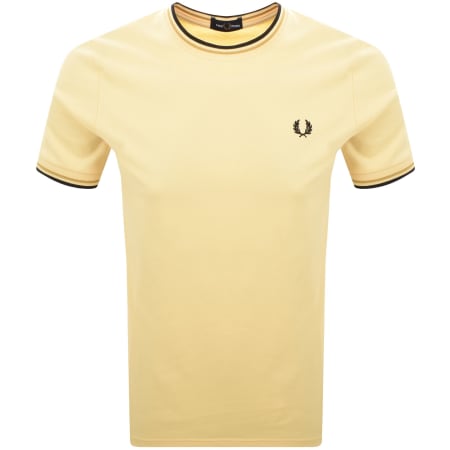 Fred Perry Fine Stripe T Shirt Honeycomb | Mainline Menswear